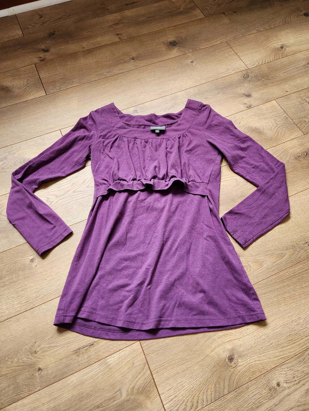Purple Long Sleeve Women's Nursing Top